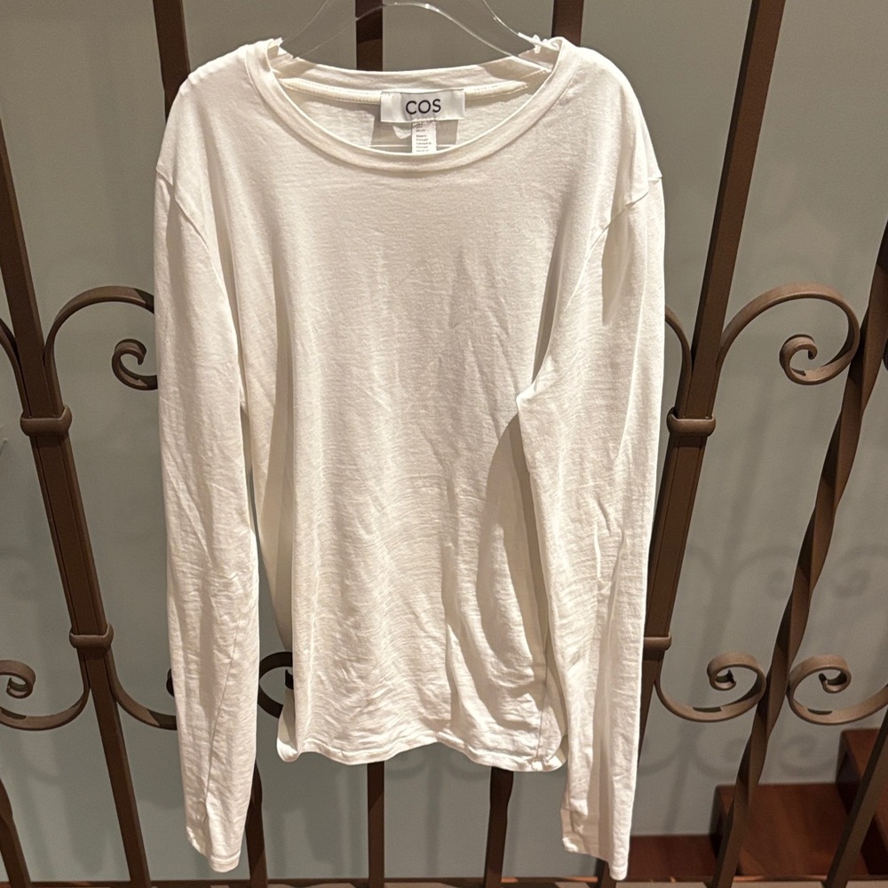 COS White Long Sleeve Tee